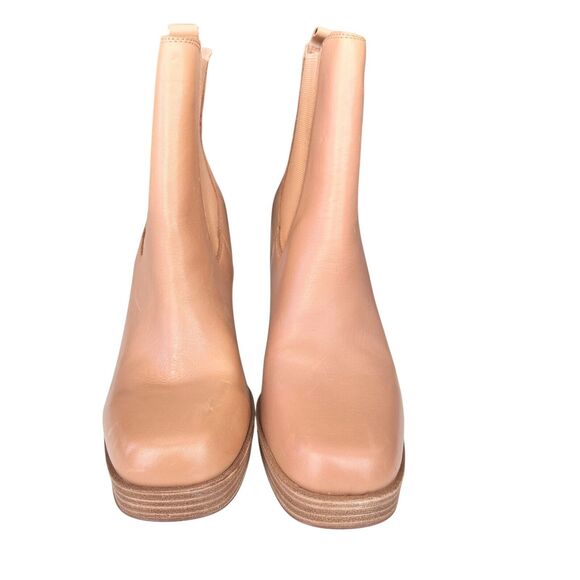 Steve Madden Fantsie Y2K Exempt Platform Boot Tan Leather Size 10M - Picture 8 of 9